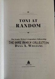 Toni at random : the iconic writer's legendary editorship Book cover