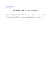 The wrong mother  Cover Image